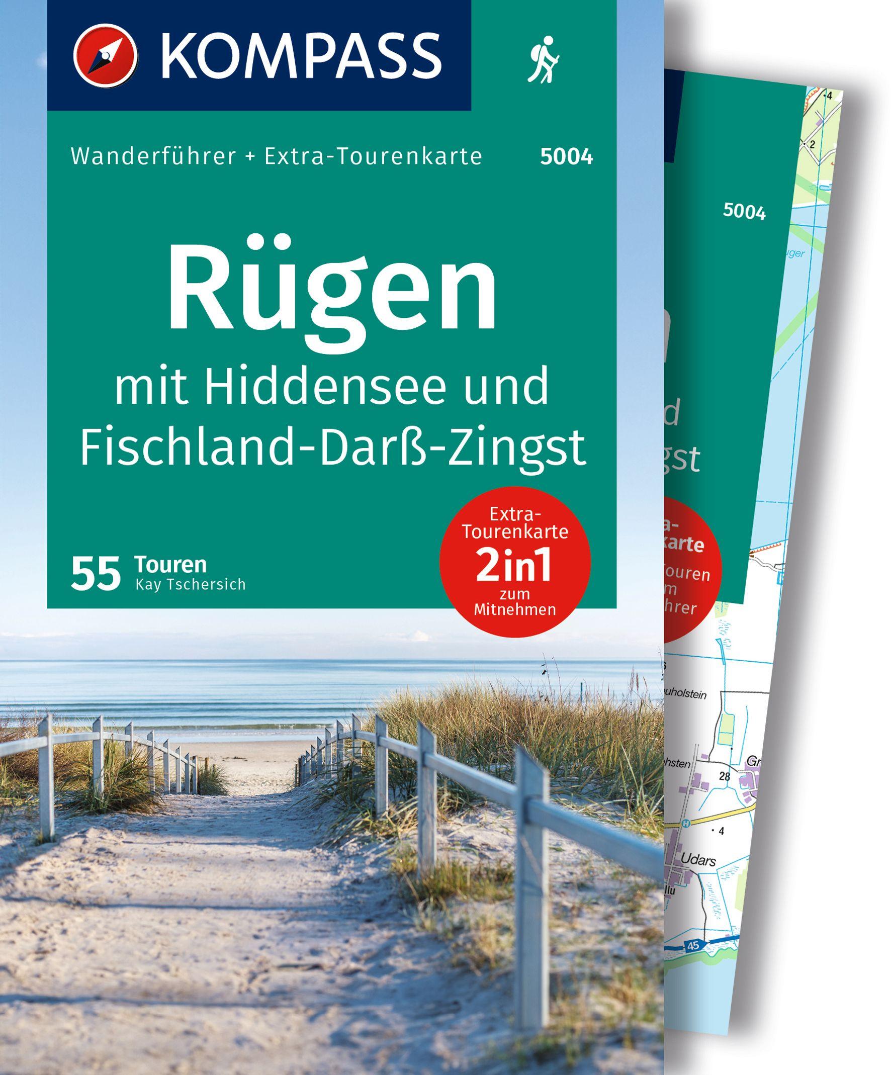 KOMPASS Wanderführer Rügen, mit Hiddensee und Fischland-Darß-Zingst, 55 Touren mit Extra-Tourenkarte