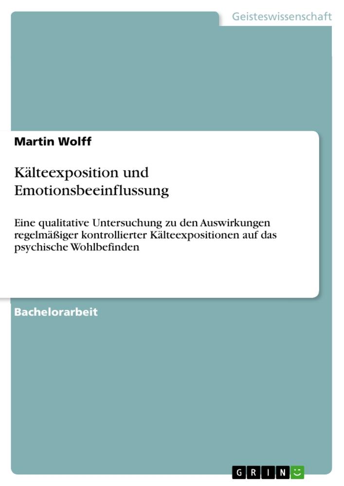 Kälteexposition und Emotionsbeeinflussung