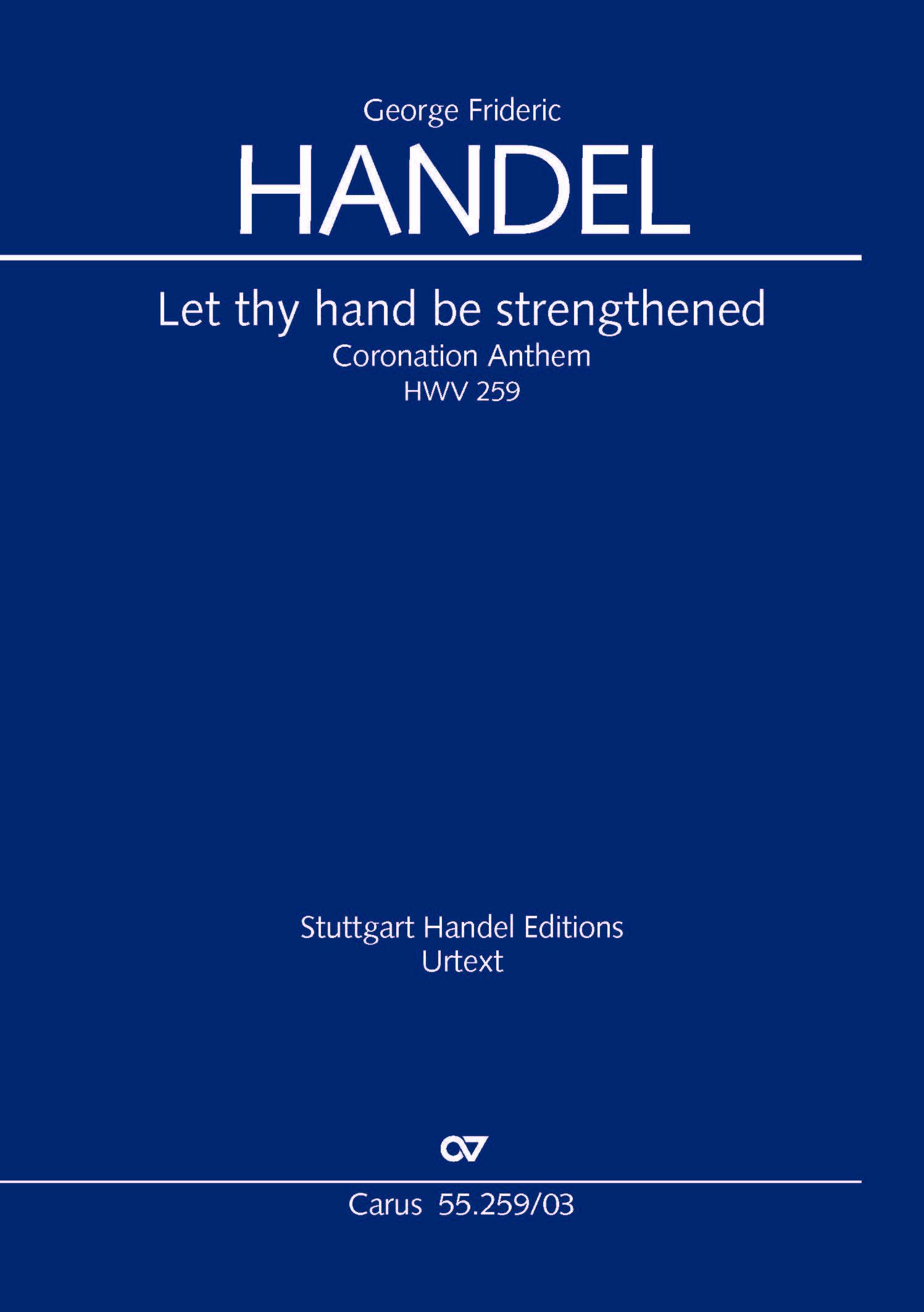 Let thy hand be strengthened. Coronation Anthem II (Klavierauszug)