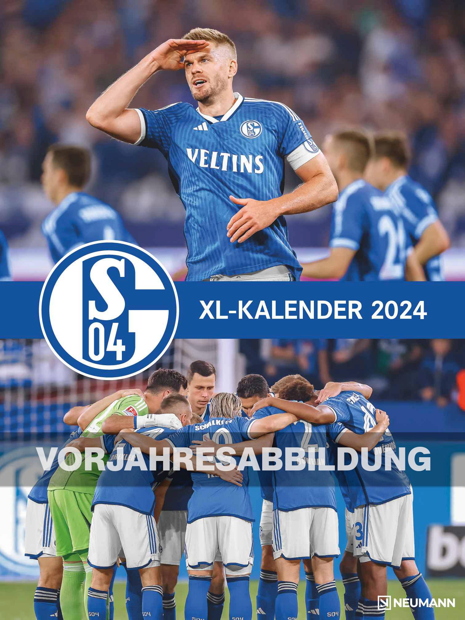 FC Schalke 04 2025 - Poster-Kalender-XL - Fußball-Kalender - Fan-Kalender - 48x64 - Sport