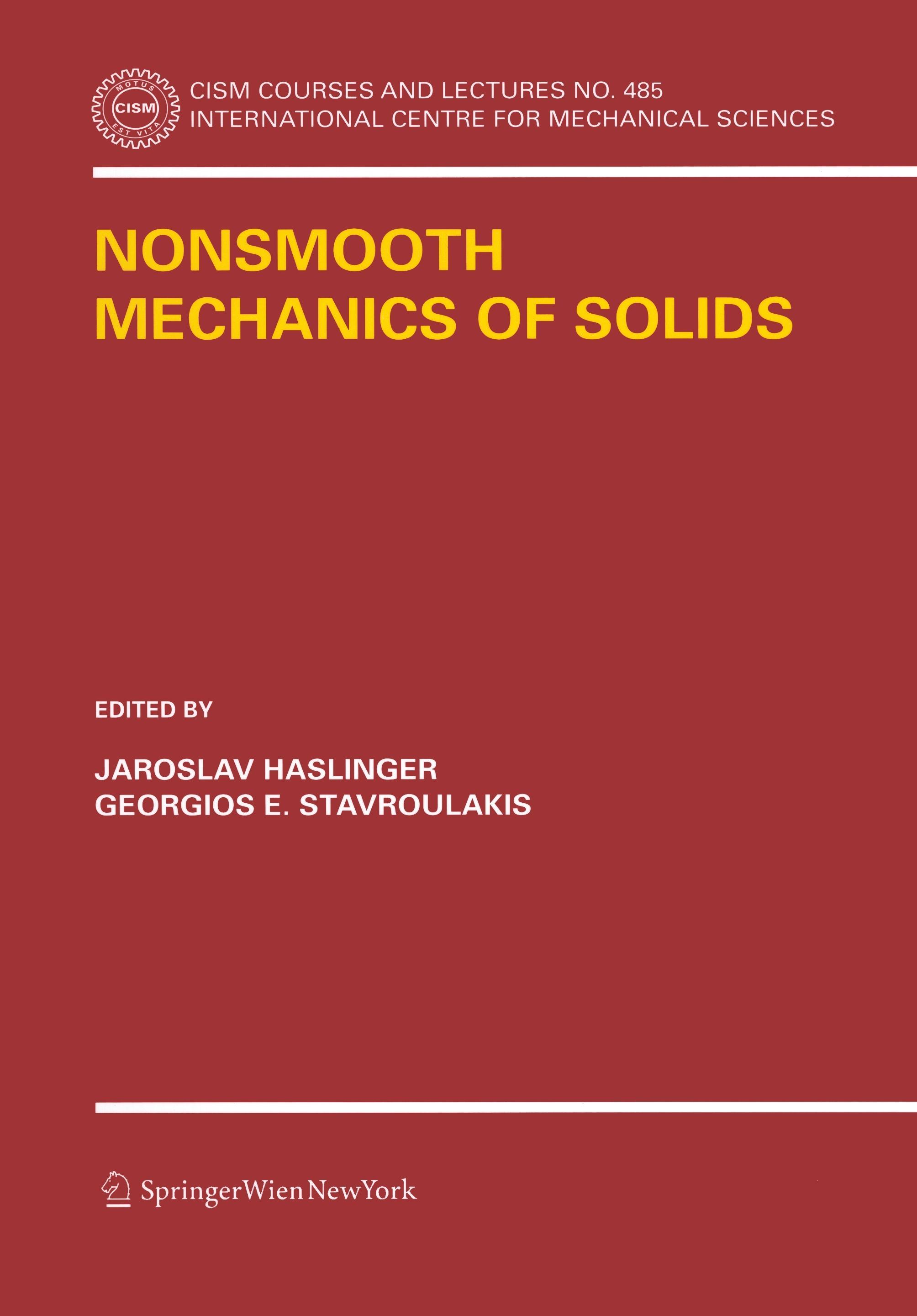 Nonsmooth Mechanics of Solids