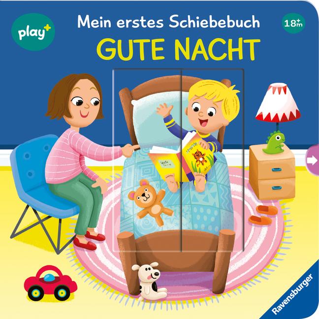 Ravensburger Play+ Mein erstes Schiebebuch: Gute Nacht, Baby-Buch ab 18 Monate