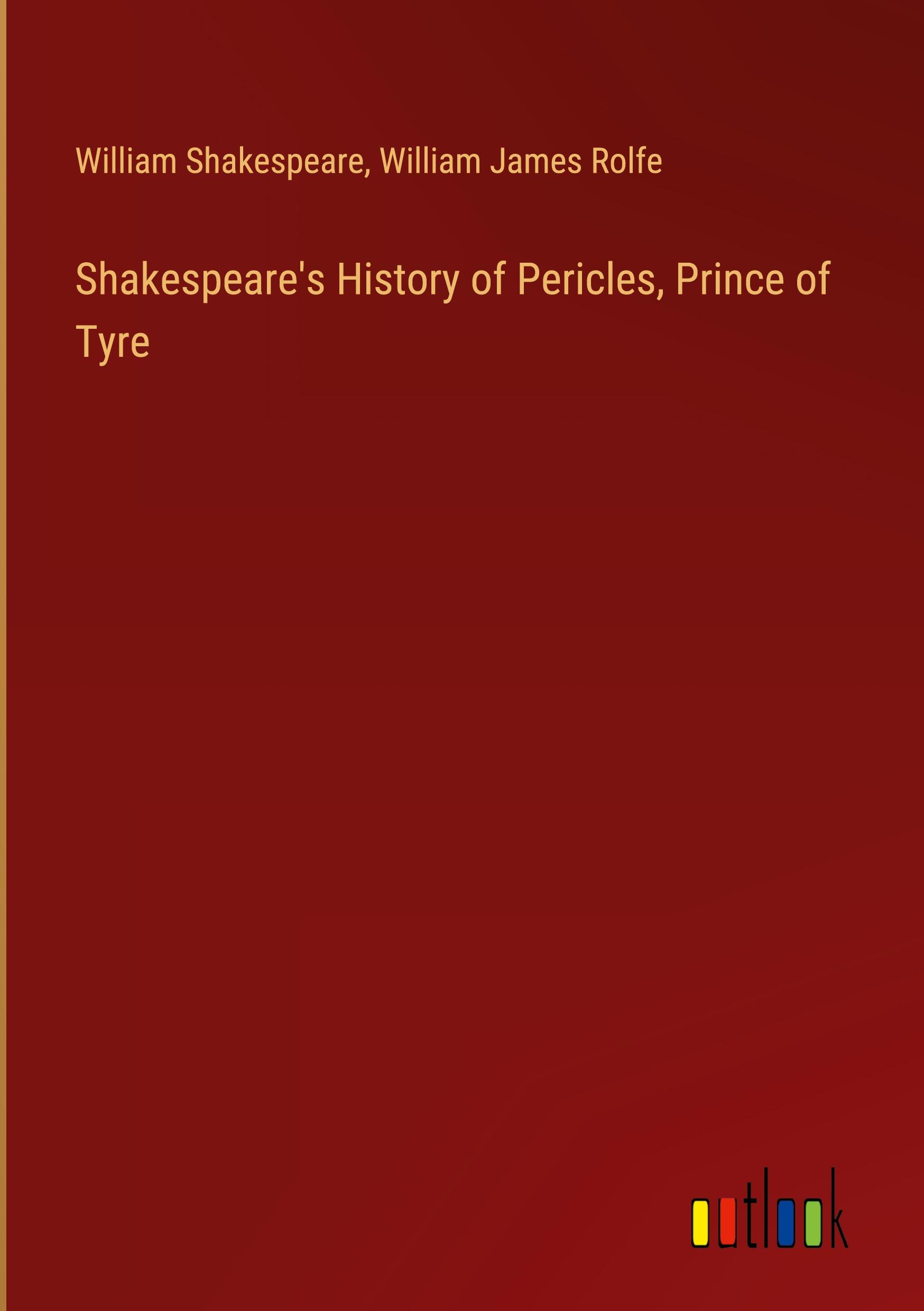 Shakespeare's History of Pericles, Prince of Tyre