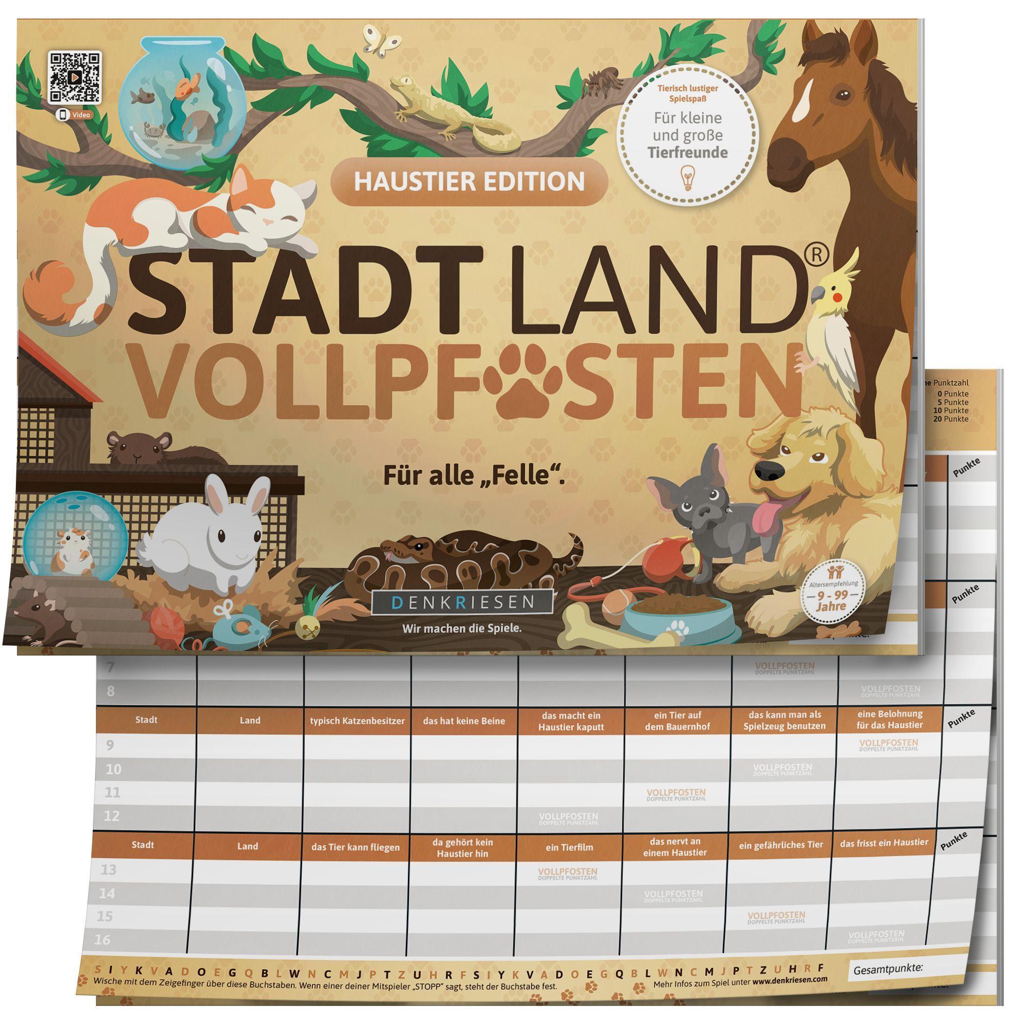 STADT LAND VOLLPFOSTEN® - HAUSTIER EDITION - "Für alle "Felle"." - A4