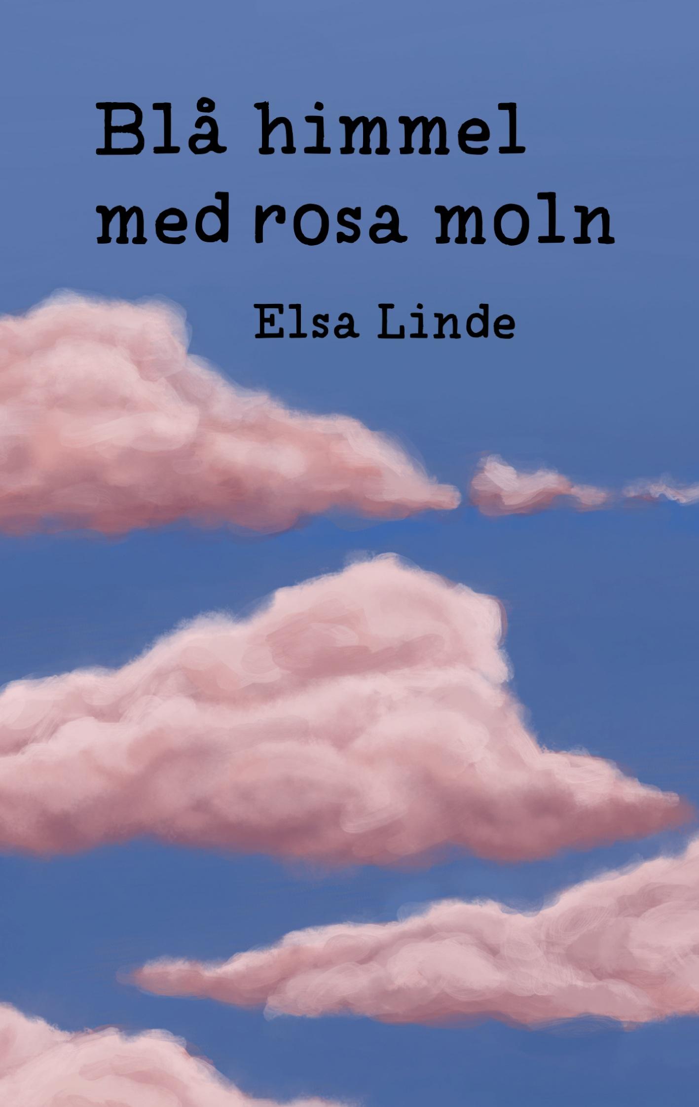 Blå himmel med rosa moln