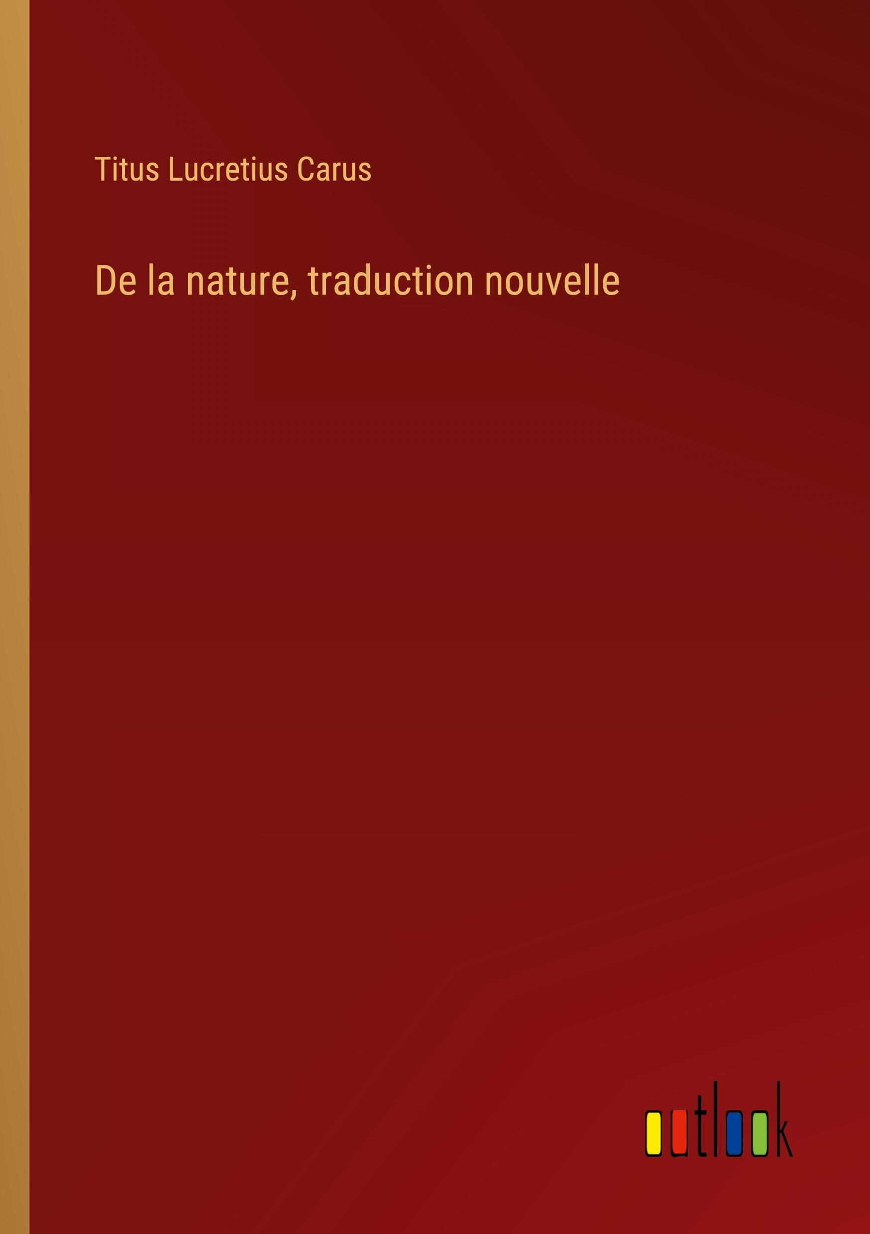 De la nature, traduction nouvelle