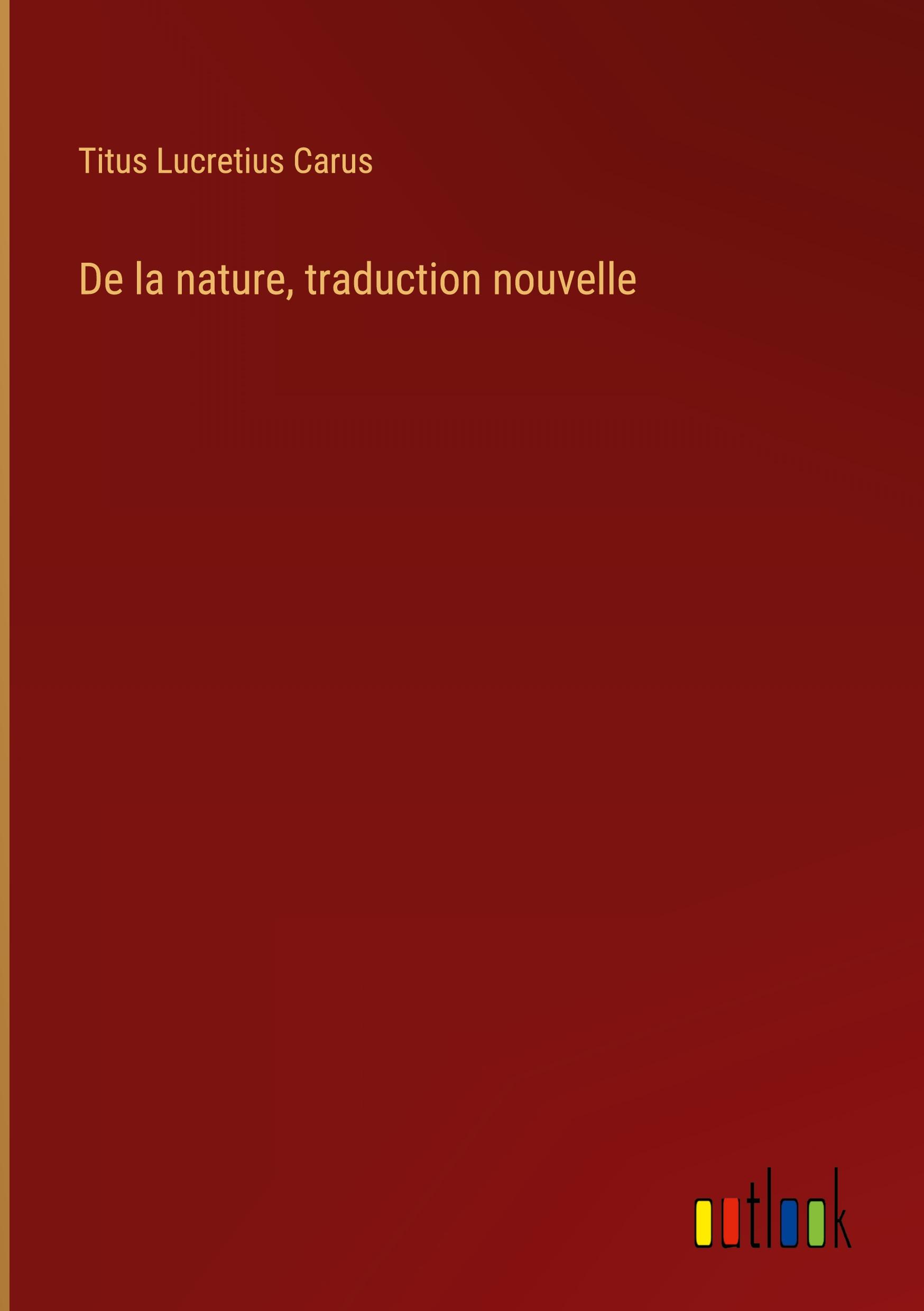 De la nature, traduction nouvelle