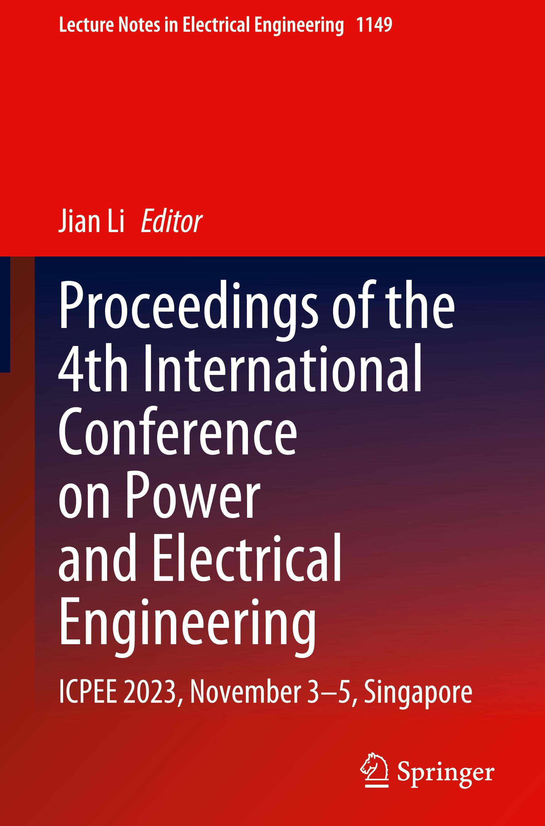 Proceedings of the 4th International Conference on Power and Electrical Engineering