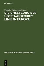 Die Umsetzung der Übernahmerichtlinie in Europa