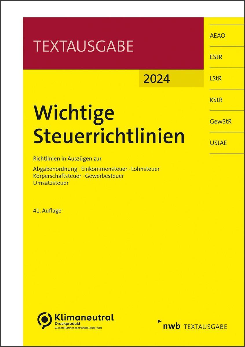 Wichtige Steuerrichtlinien