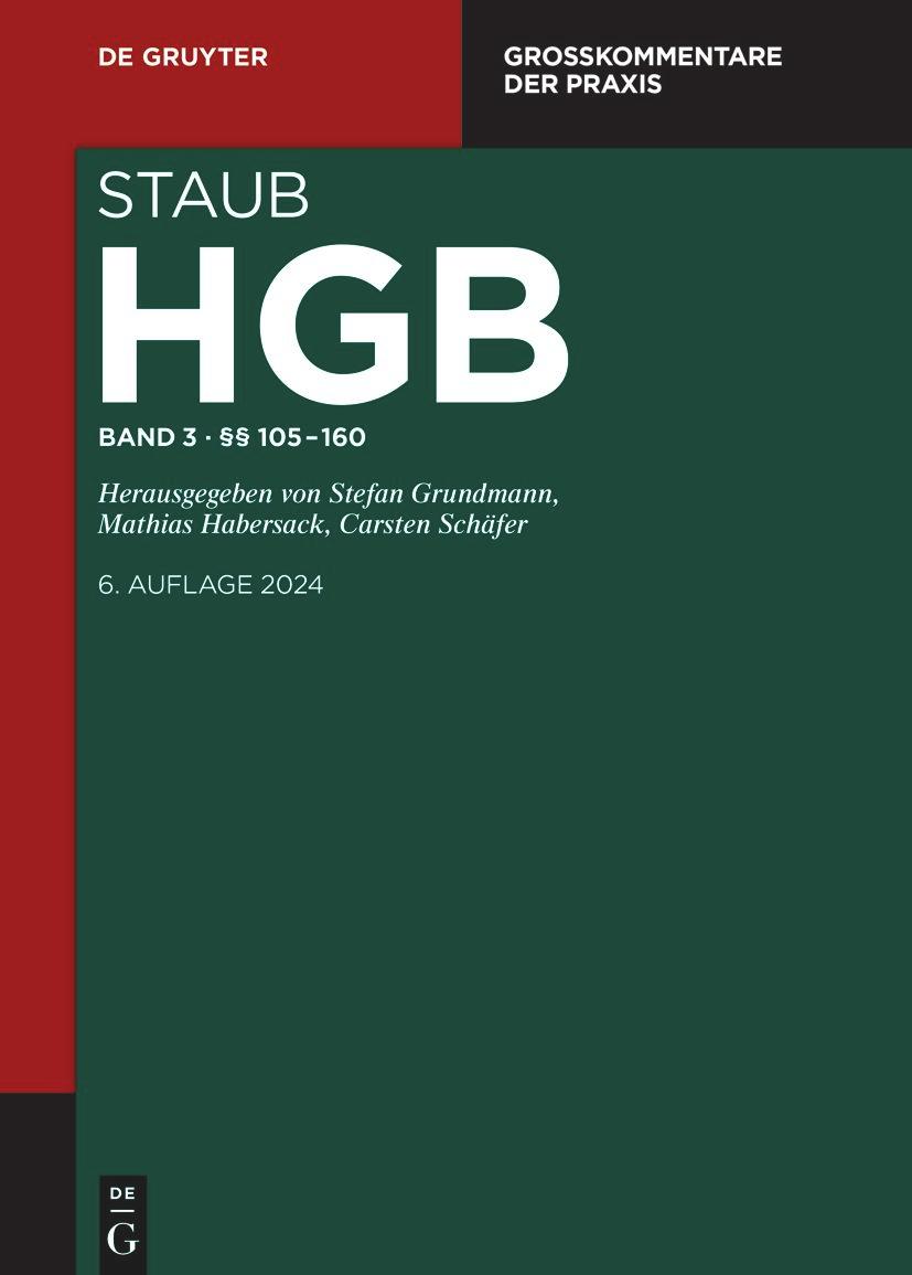 HGB Handelsgesetzbuch §§ 105-160