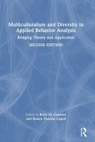 Multiculturalism and Diversity in Applied Behavior Analysis