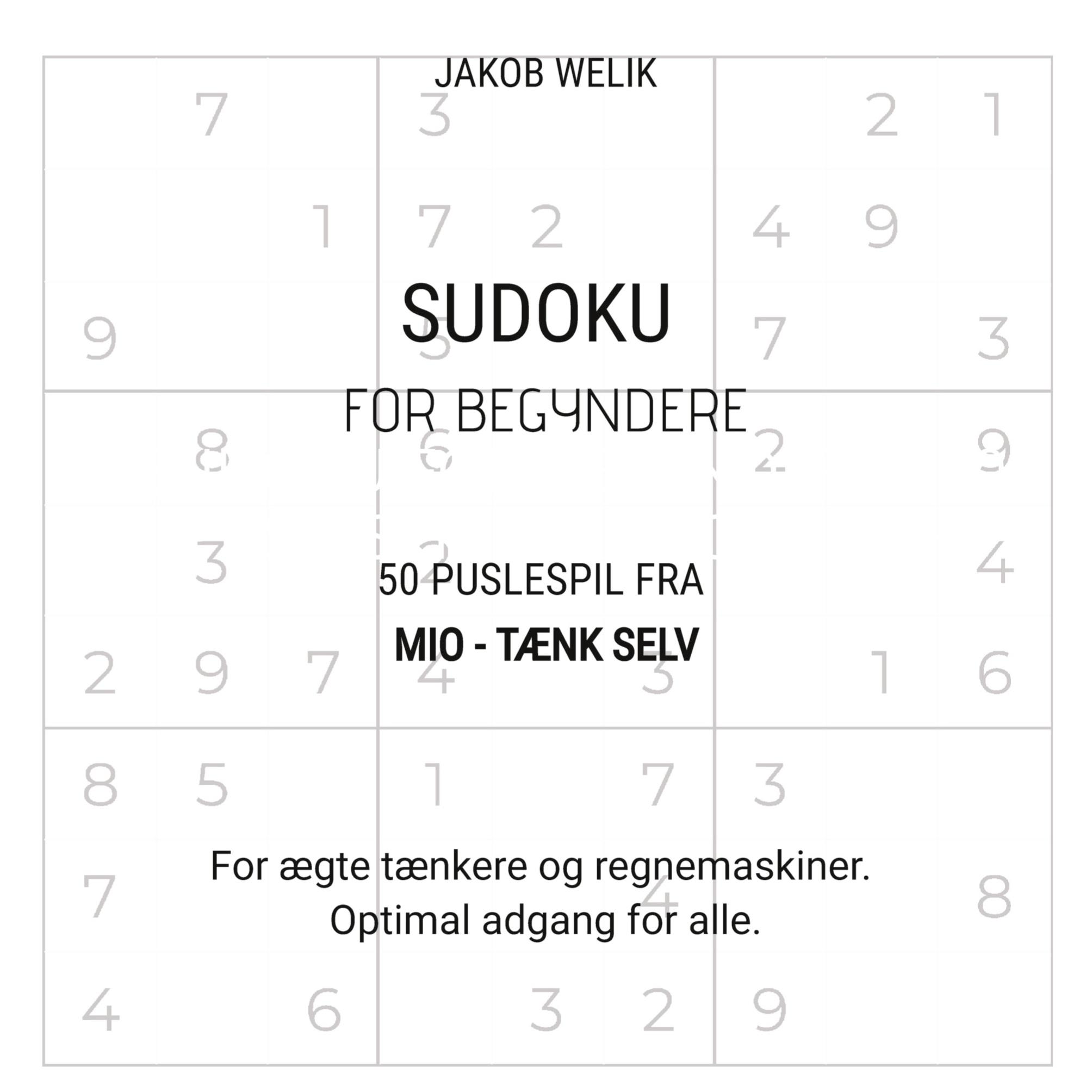 Sudoku for begyndere - 50 puslespil fra Mio - tænk selv