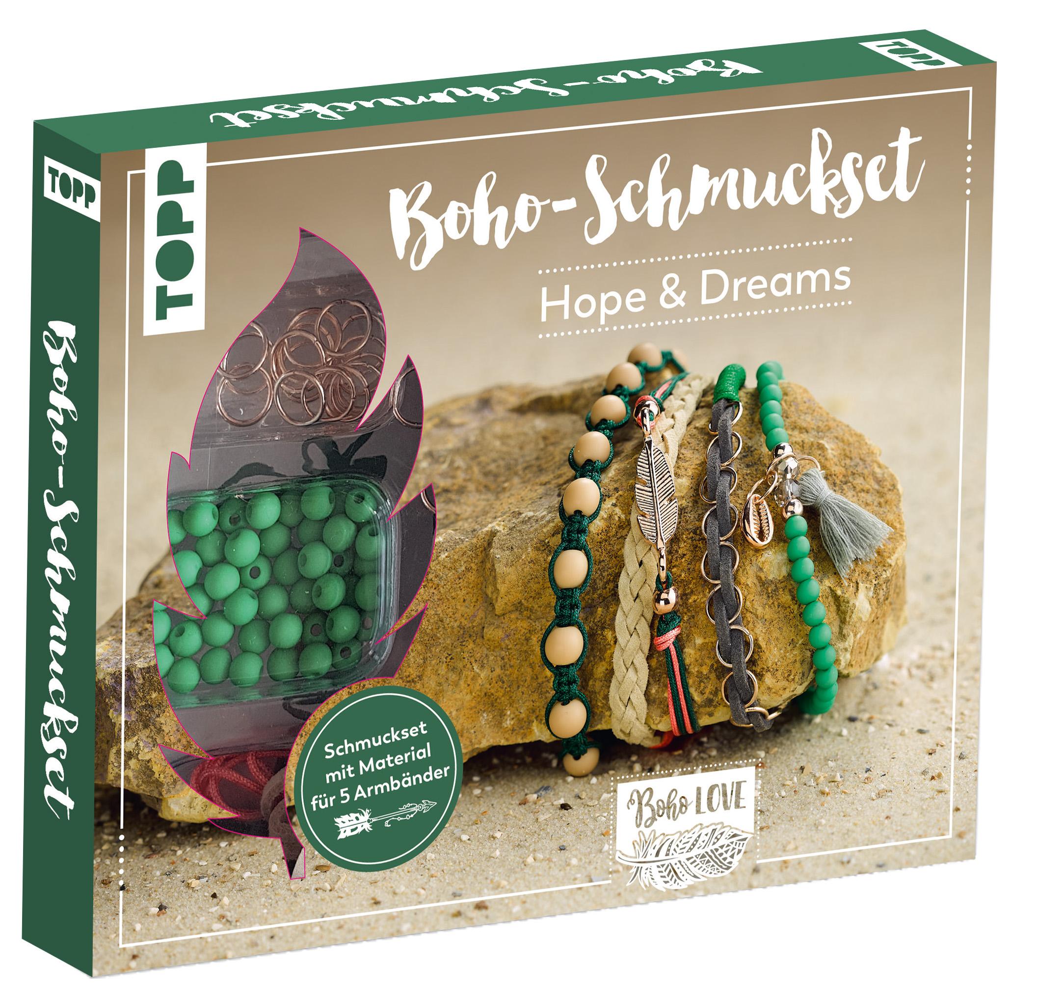 Boho-Schmuckset Hope & Dreams (Grün)