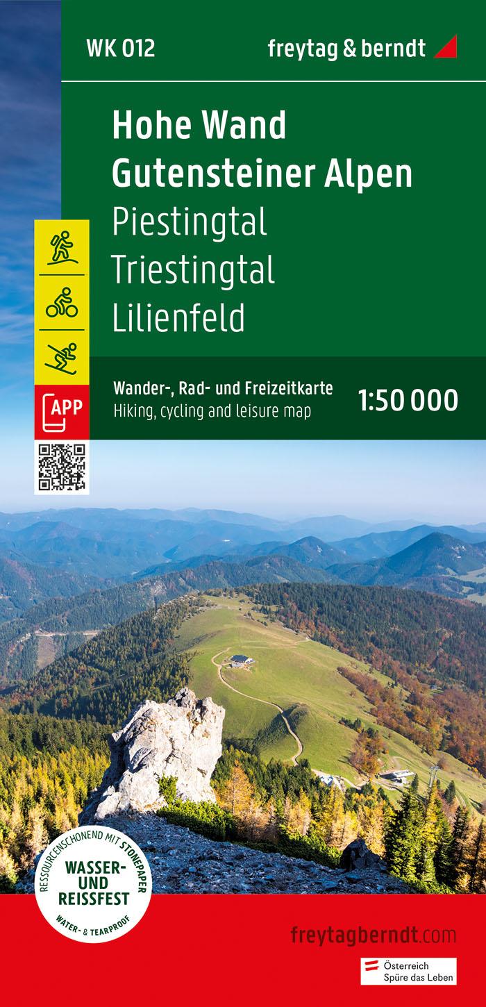 Hohe Wand - Gutensteiner Alpen, Wander-, Rad- und Freizeitkarte 1:50.000, freytag & berndt, WK 012