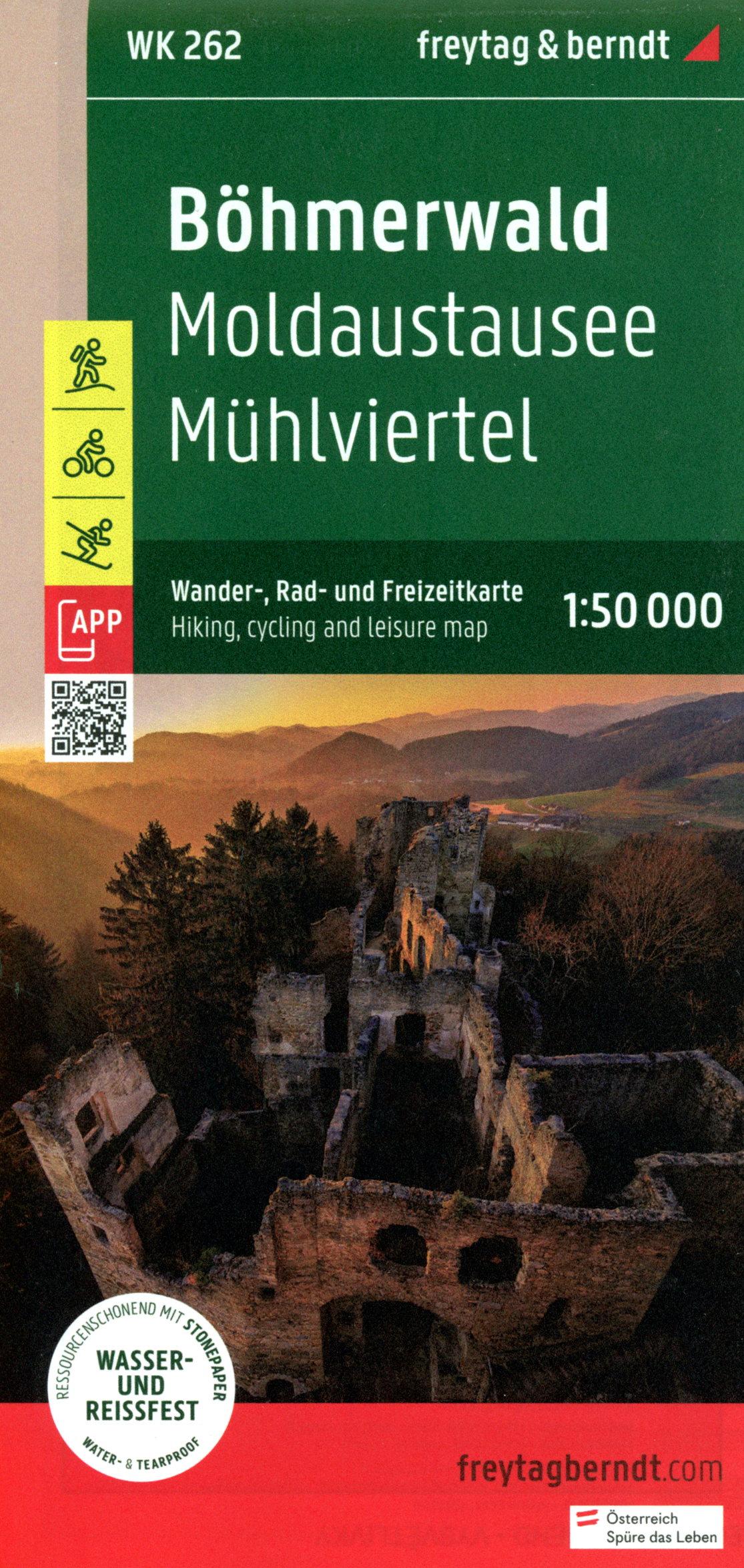 Böhmerwald, Wander-, Rad- und Freizeitkarte 1:50.000, freytag & berndt, WK 262