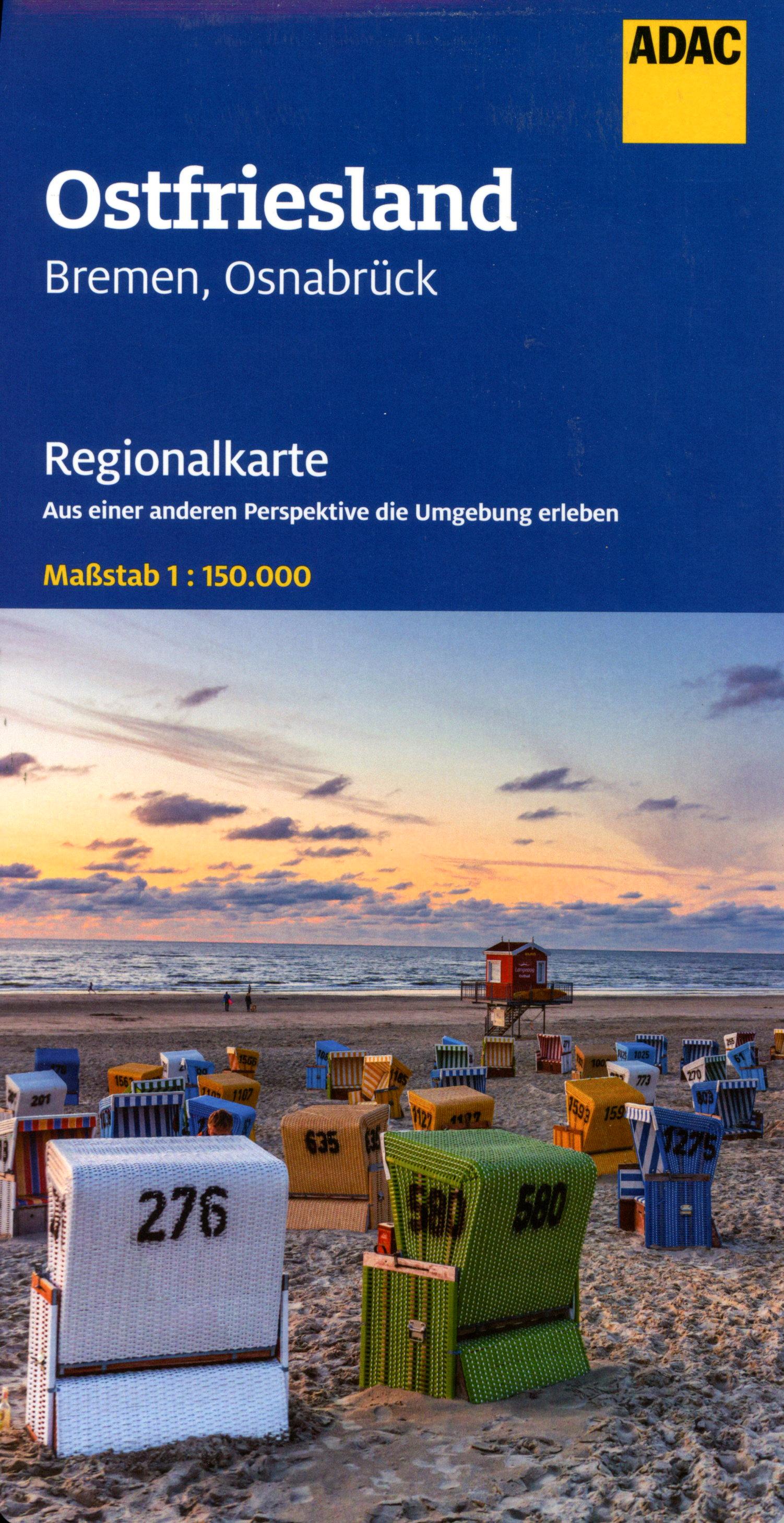 ADAC Regionalkarte 04 Ostfriesland 1:150.000