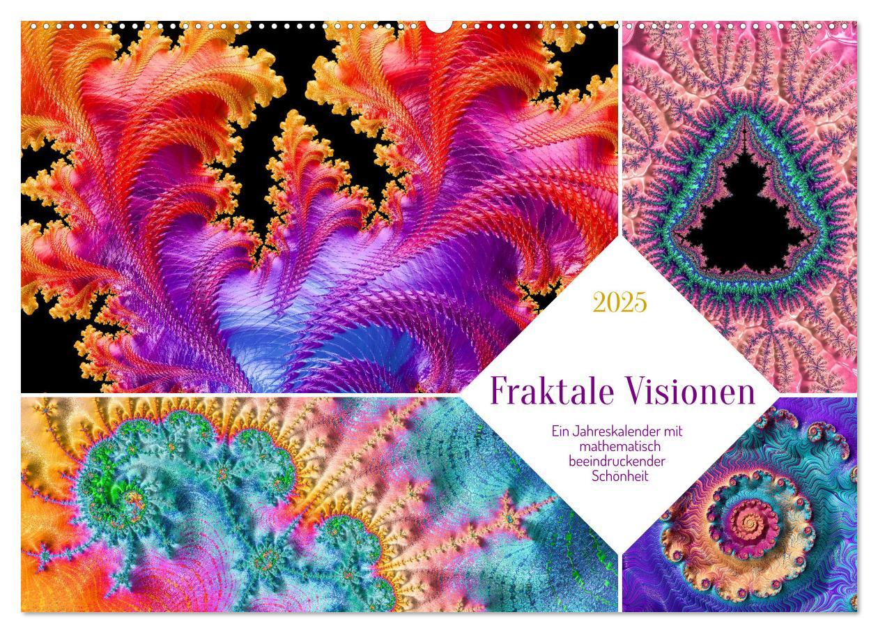 Fraktale Visionen (Wandkalender 2025 DIN A2 quer), CALVENDO Monatskalender