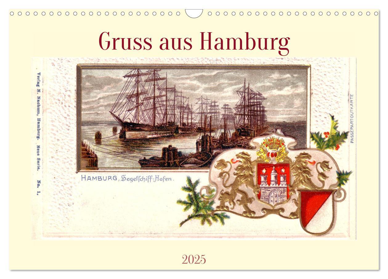 Gruss aus Hamburg (Wandkalender 2025 DIN A3 quer), CALVENDO Monatskalender