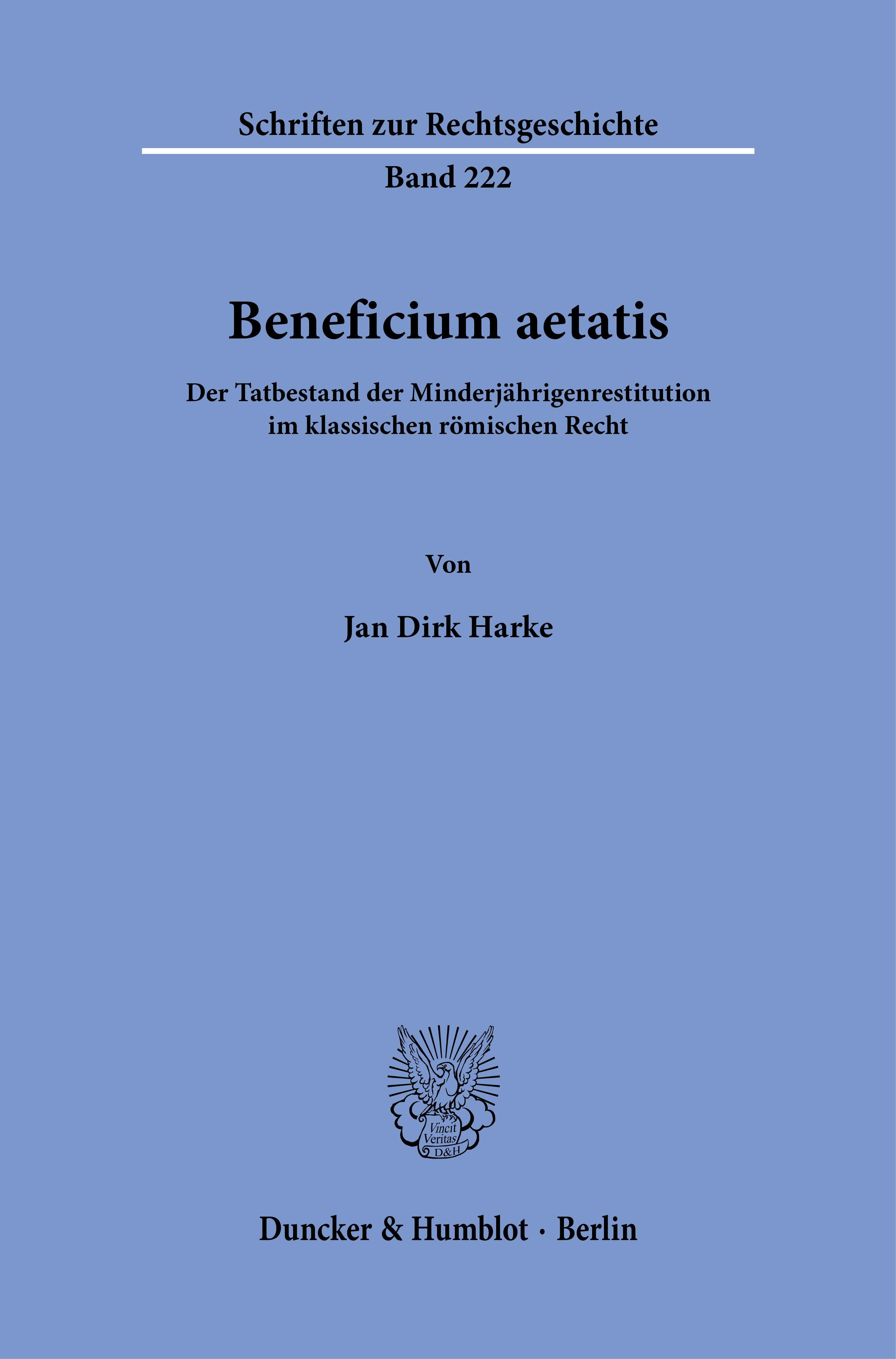 Beneficium aetatis.