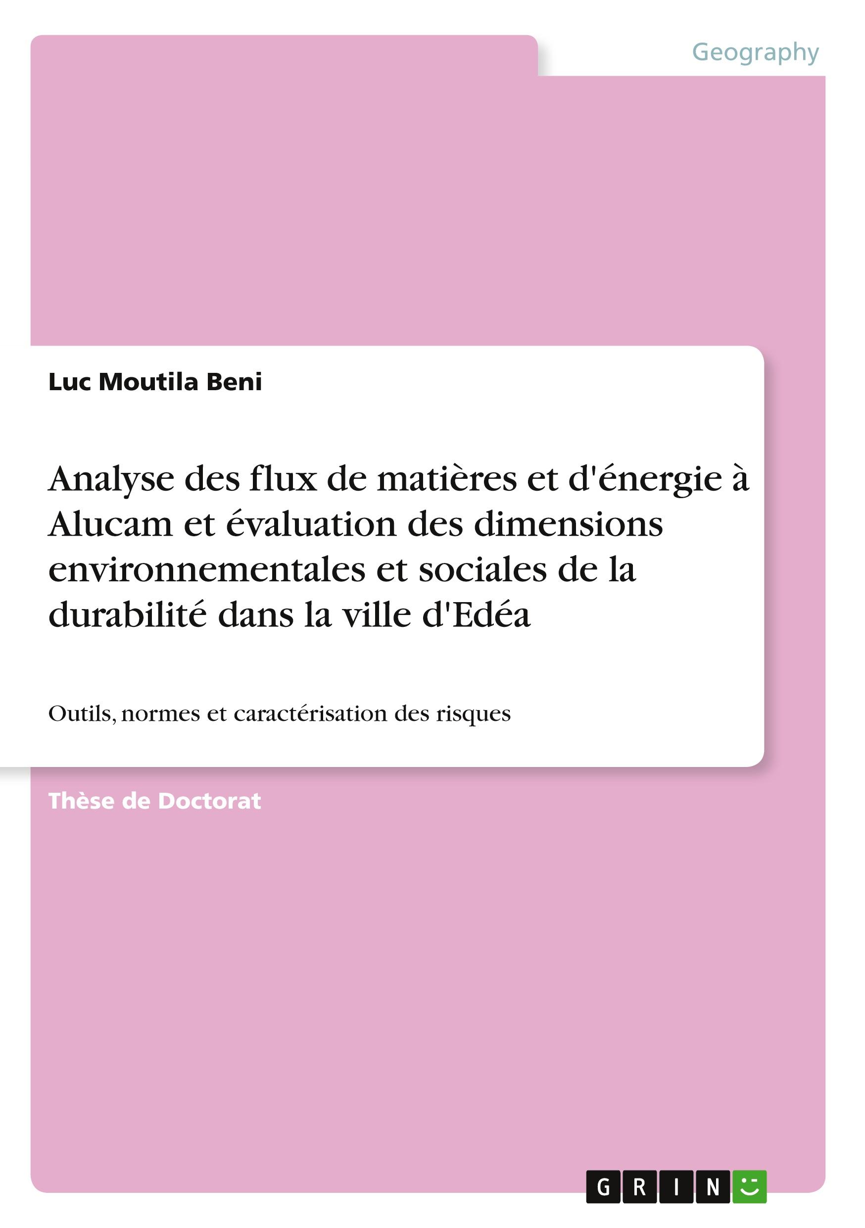 Analyse des flux de matières et d'énergie à Alucam et évaluation des dimensions environnementales et sociales de la durabilité dans la ville d'Edéa