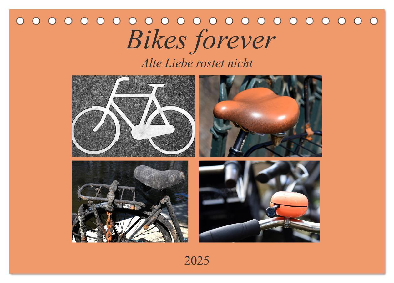 Bikes forever (Tischkalender 2025 DIN A5 quer), CALVENDO Monatskalender