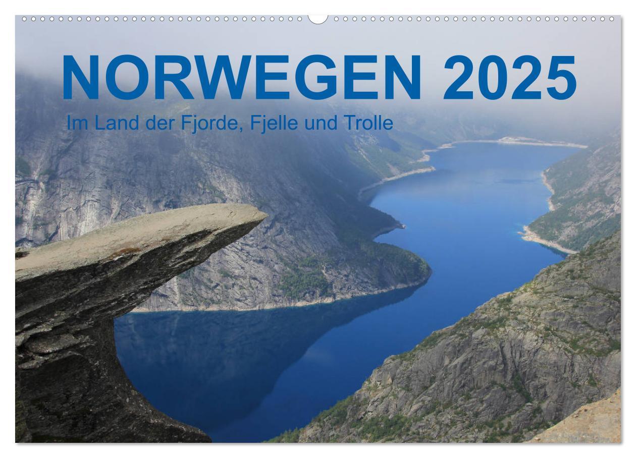 Norwegen 2025 - Im Land der Fjorde, Fjelle und Trolle (Wandkalender 2025 DIN A2 quer), CALVENDO Monatskalender