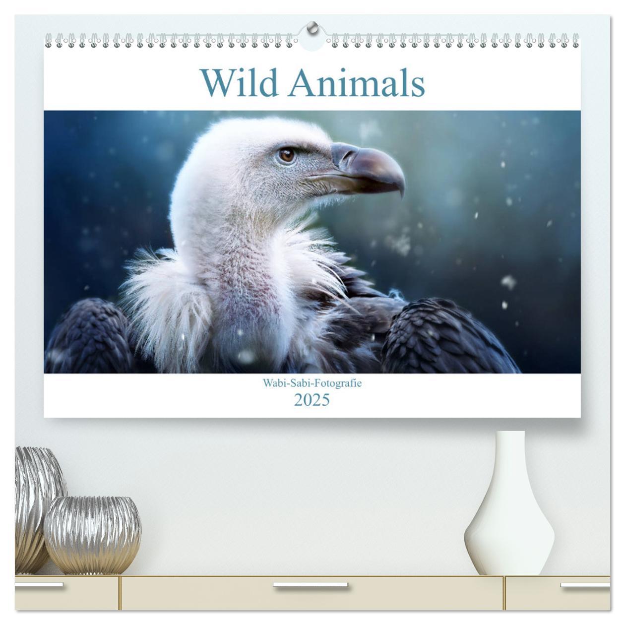 Wild Animals - Wilde Tiere (hochwertiger Premium Wandkalender 2025 DIN A2 quer), Kunstdruck in Hochglanz