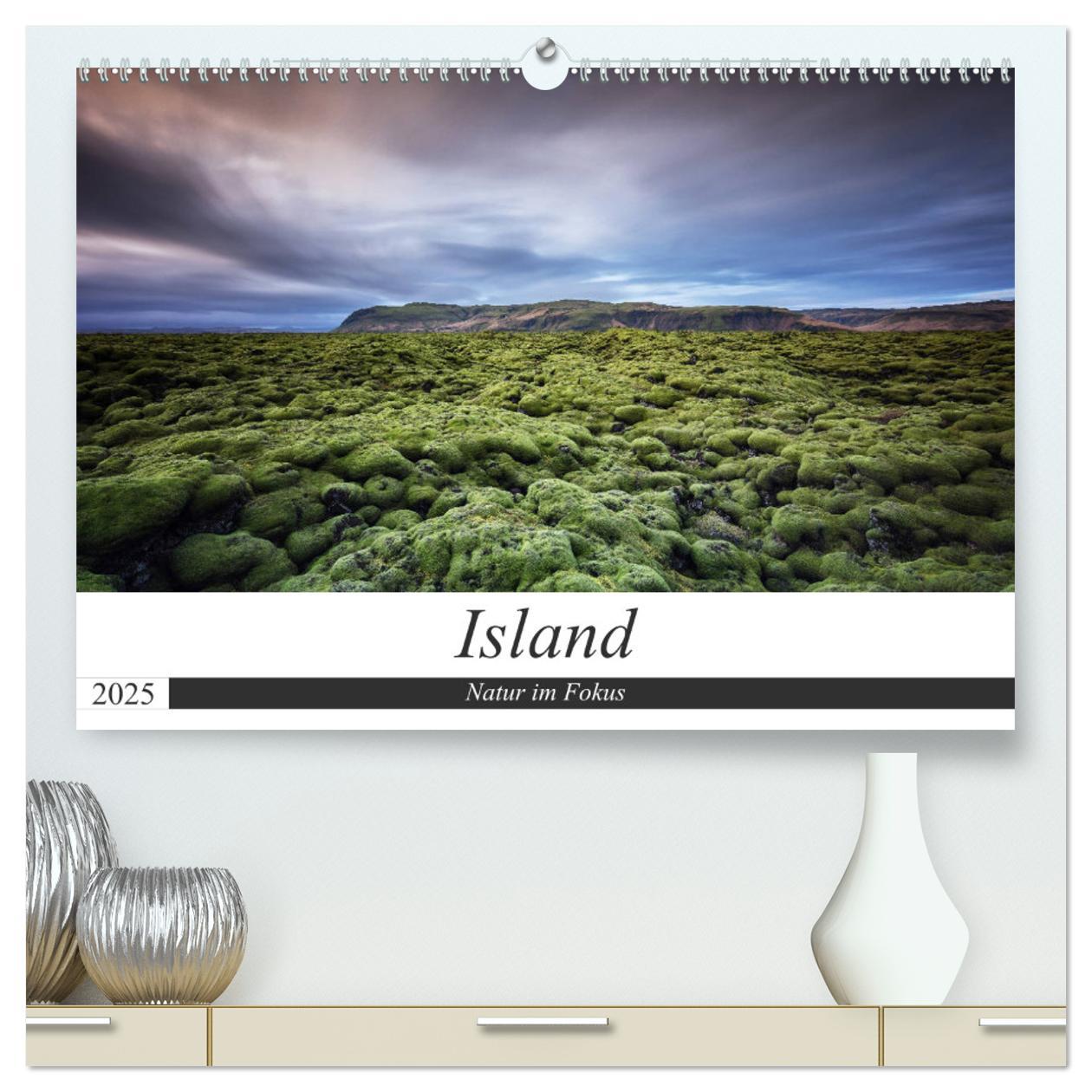 Island - Natur im Fokus (hochwertiger Premium Wandkalender 2025 DIN A2 quer), Kunstdruck in Hochglanz