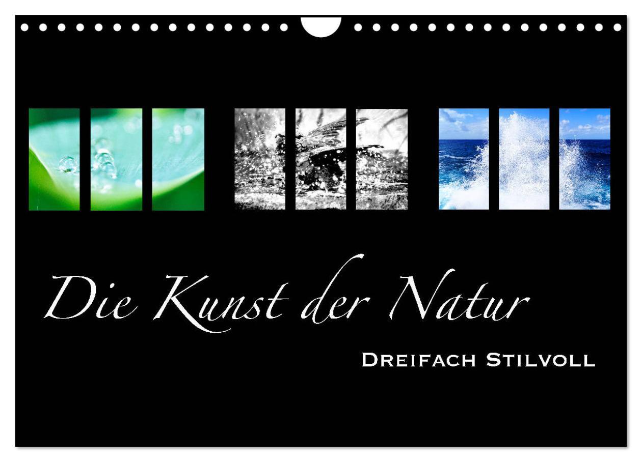 Die Kunst der Natur - Dreifach Stilvoll (Wandkalender 2025 DIN A4 quer), CALVENDO Monatskalender