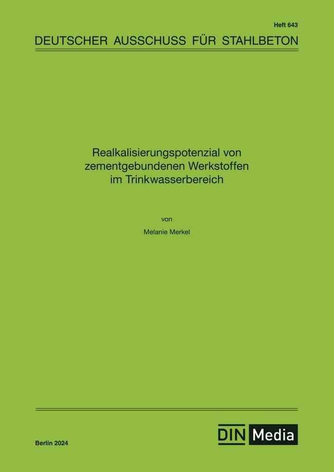 Realkalisierungspotenzial von zementgebundenen Werkstoffen im Trinkwasserbereich