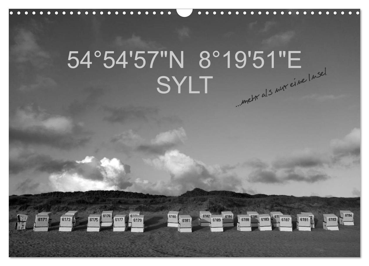 54°54'57"N 8°19'51"E SYLT (Wandkalender 2025 DIN A3 quer), CALVENDO Monatskalender