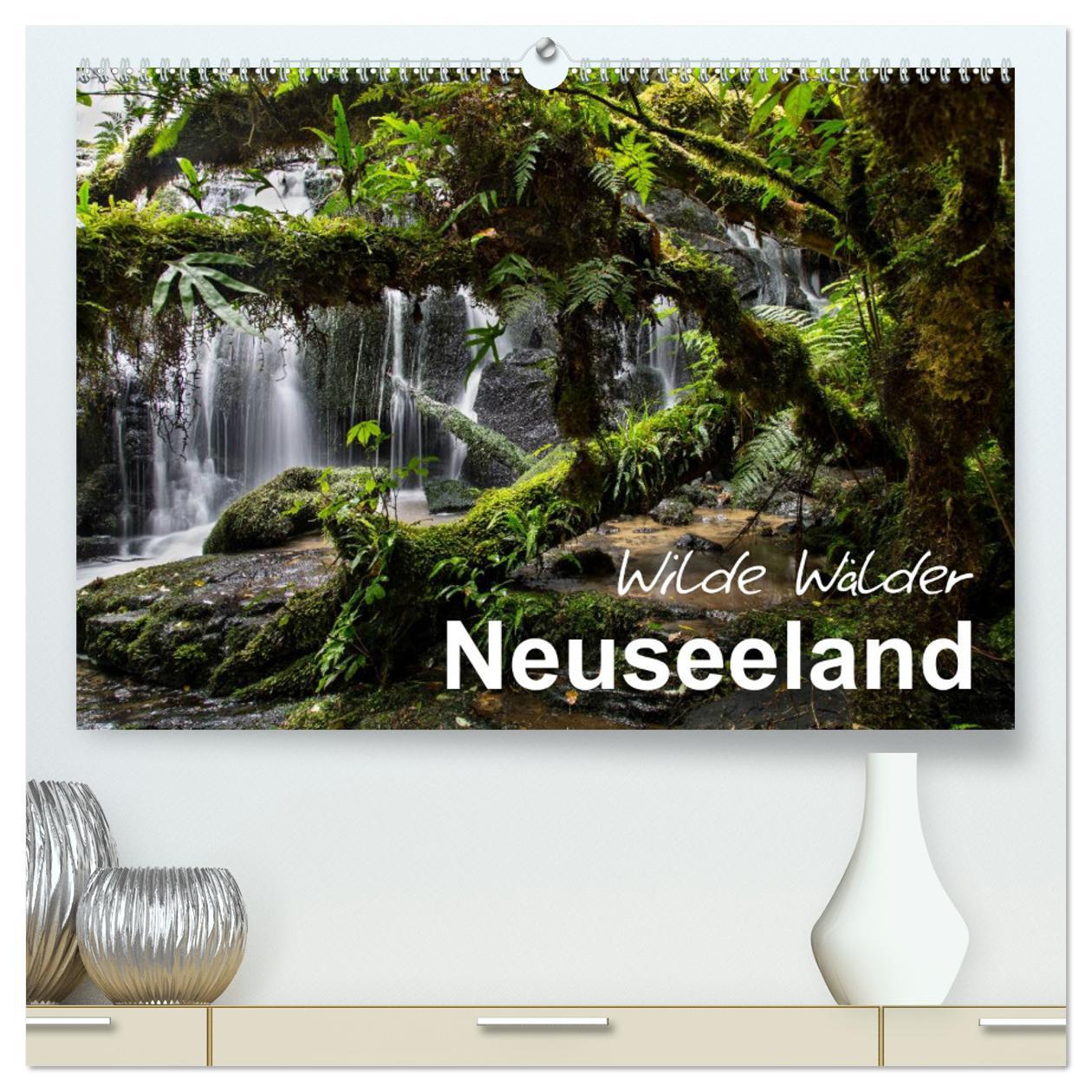 Neuseeland - Wilde Wälder (hochwertiger Premium Wandkalender 2025 DIN A2 quer), Kunstdruck in Hochglanz