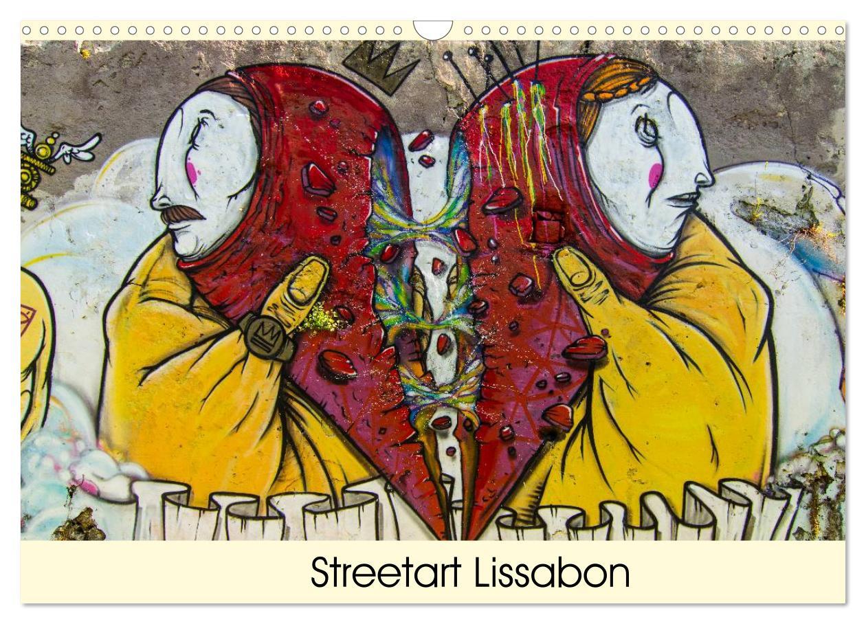 Streetart Lissabon (Wandkalender 2025 DIN A3 quer), CALVENDO Monatskalender