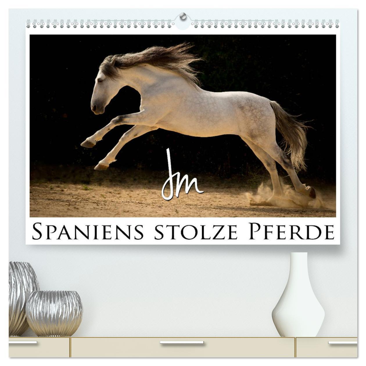 Spaniens stolze Pferde (hochwertiger Premium Wandkalender 2025 DIN A2 quer), Kunstdruck in Hochglanz