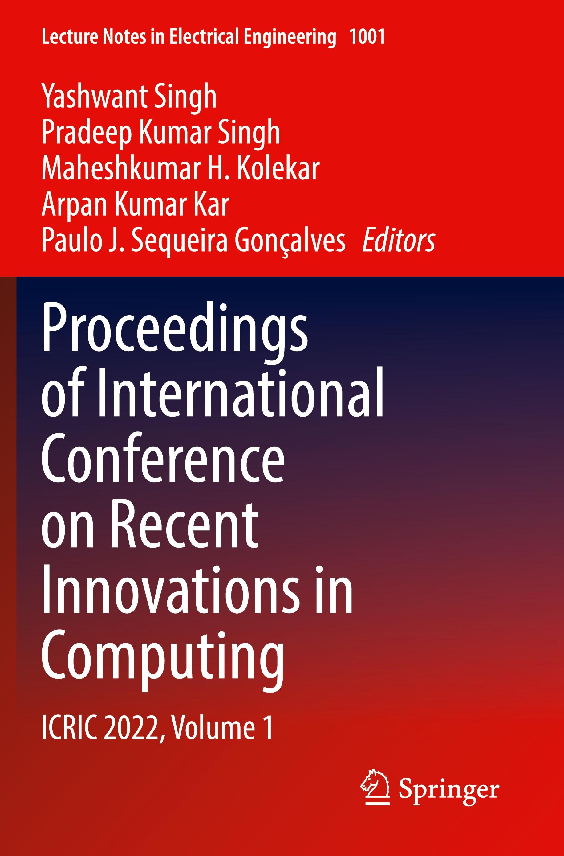 Proceedings of International Conference on Recent Innovations in Computing