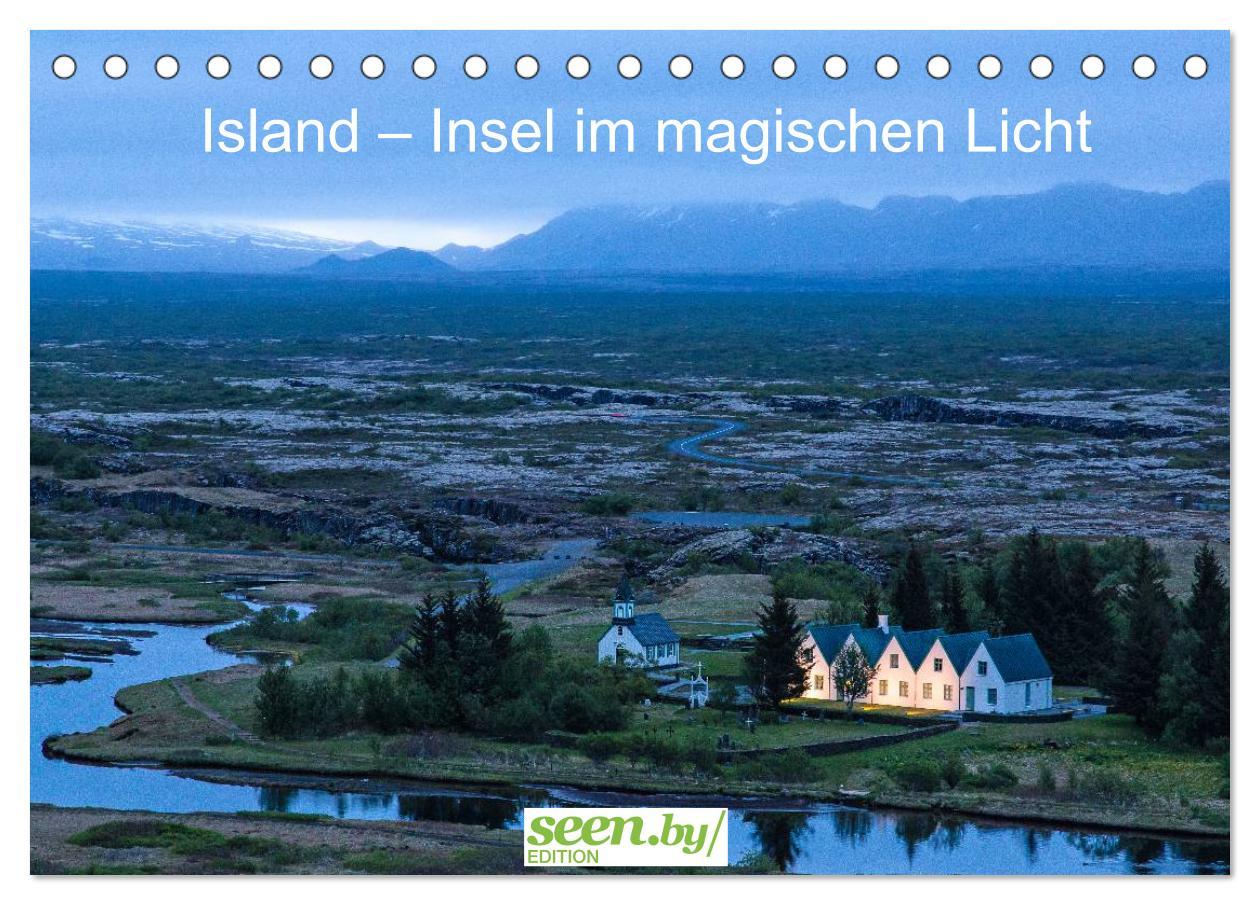 Island ¿ Insel im magischen Licht (Tischkalender 2025 DIN A5 quer), CALVENDO Monatskalender