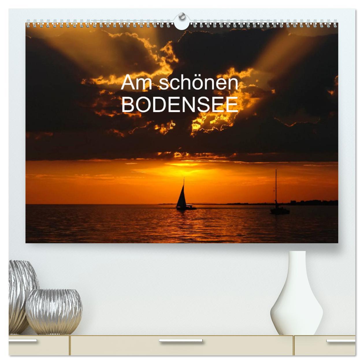 Am schönen Bodensee (hochwertiger Premium Wandkalender 2025 DIN A2 quer), Kunstdruck in Hochglanz