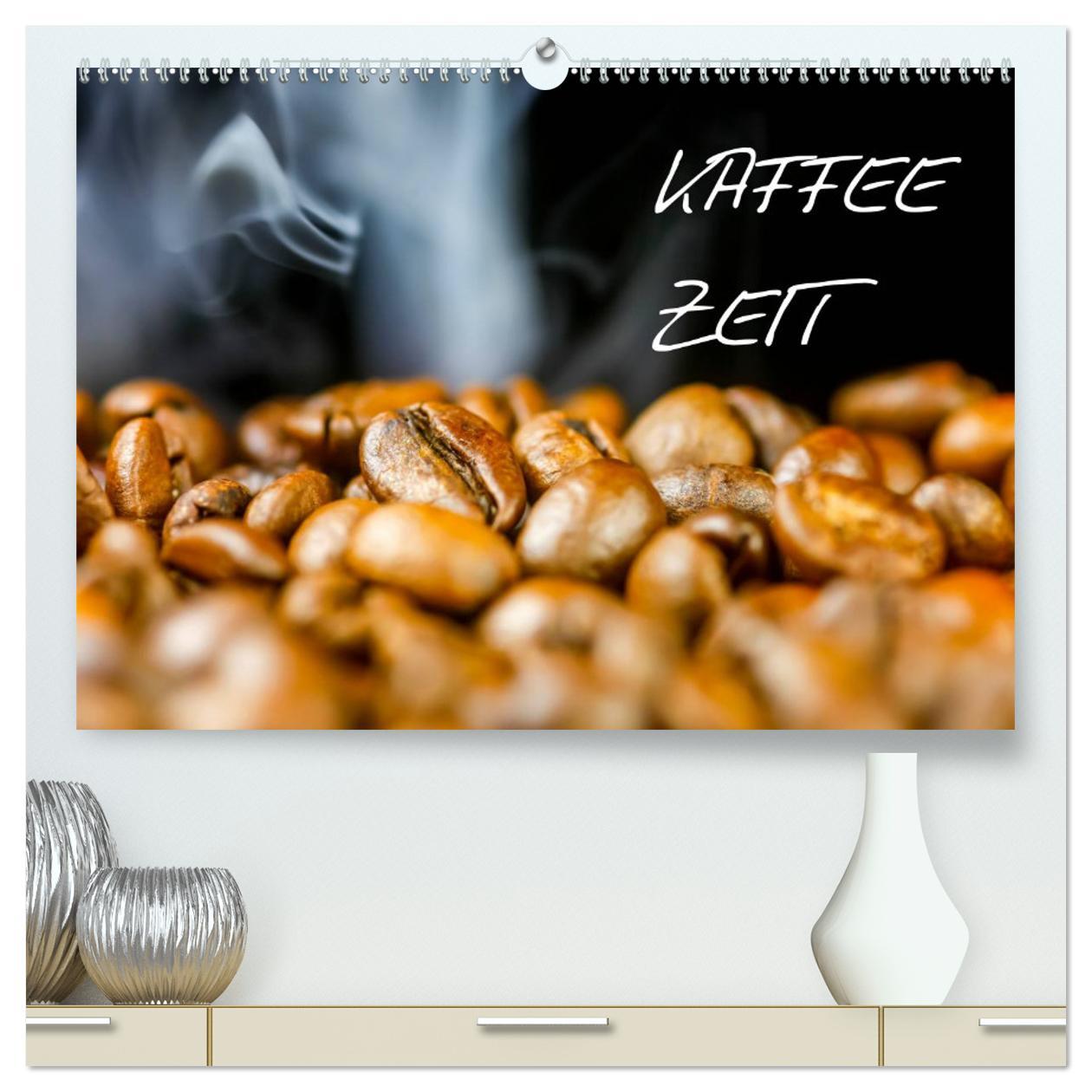 Kaffeezeit (hochwertiger Premium Wandkalender 2025 DIN A2 quer), Kunstdruck in Hochglanz