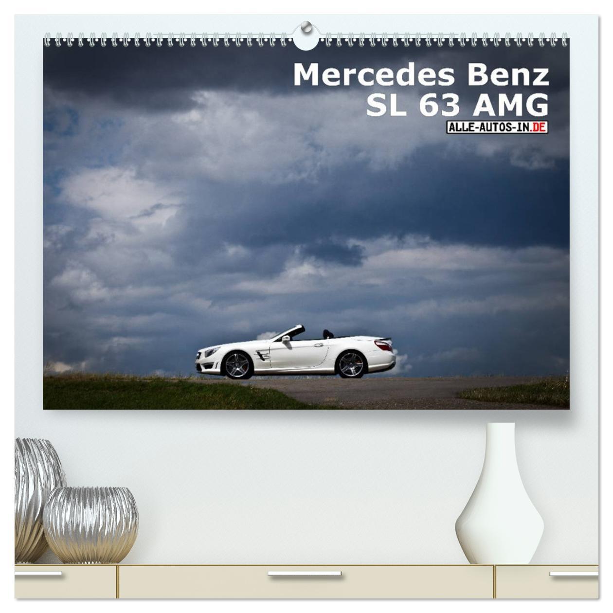 Mercedes-Benz SL 63 AMG (hochwertiger Premium Wandkalender 2025 DIN A2 quer), Kunstdruck in Hochglanz