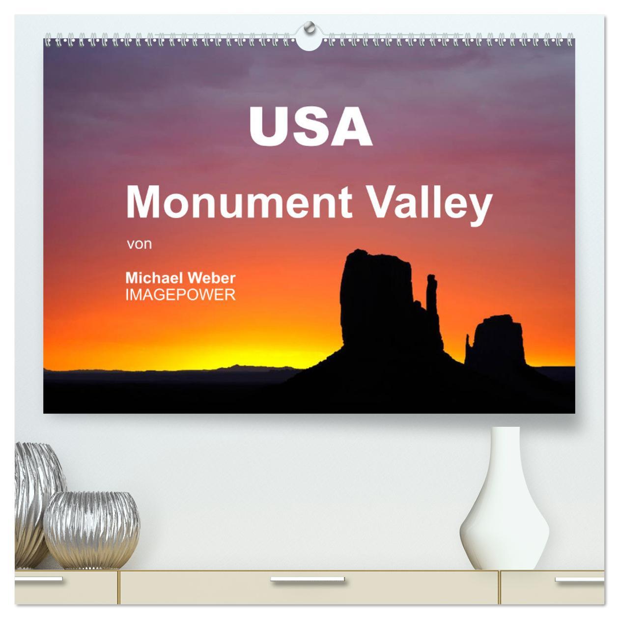 USA - Monument Valley (hochwertiger Premium Wandkalender 2025 DIN A2 quer), Kunstdruck in Hochglanz