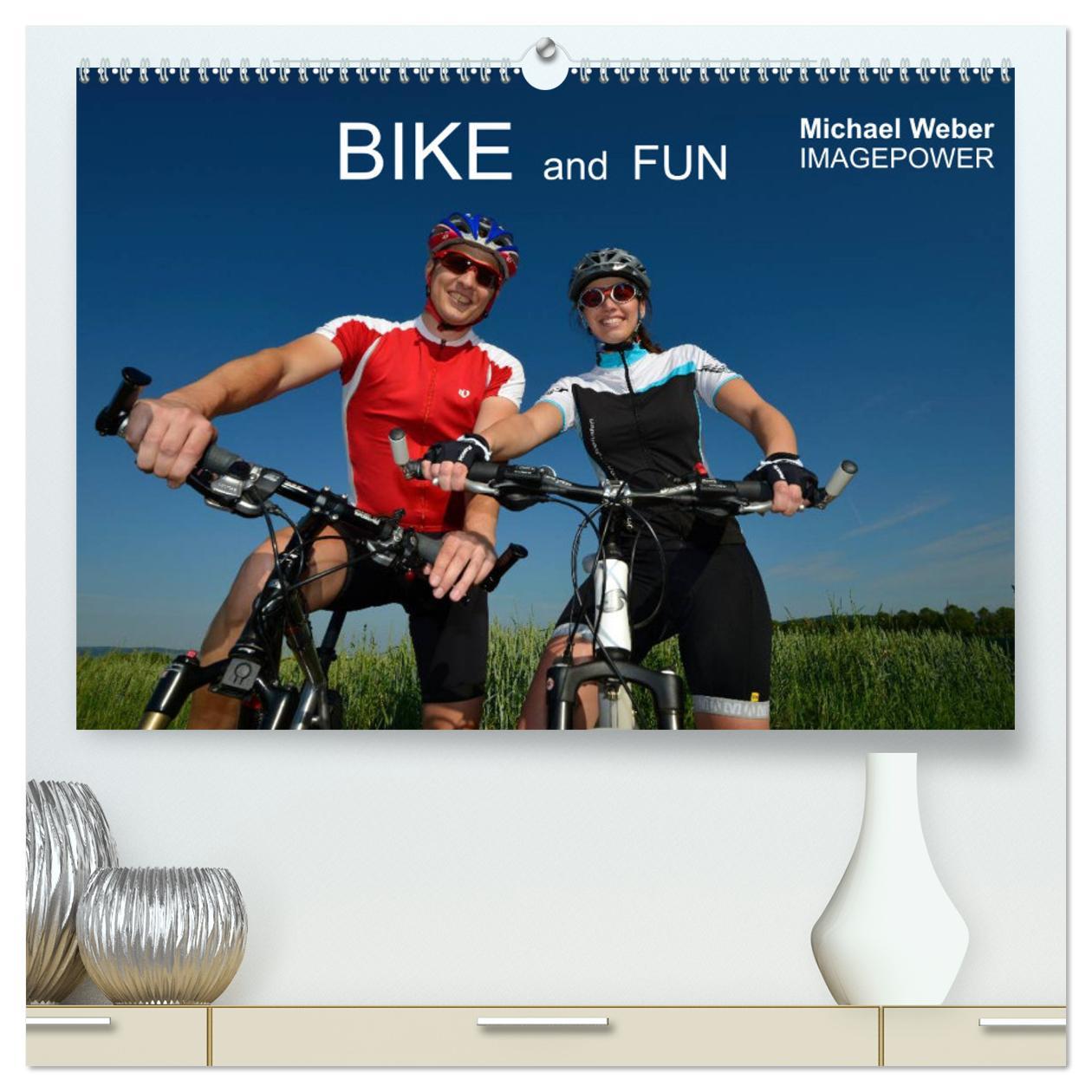 BIKE and FUN (hochwertiger Premium Wandkalender 2025 DIN A2 quer), Kunstdruck in Hochglanz