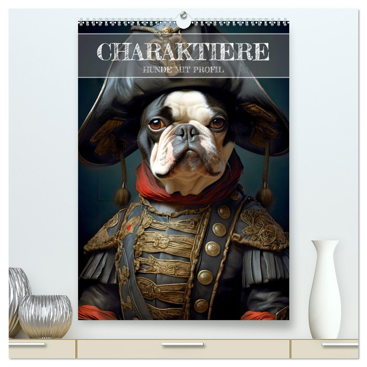 CHARAKTIERE Hunde mit Profil (hochwertiger Premium Wandkalender 2025 DIN A2 hoch), Kunstdruck in Hochglanz