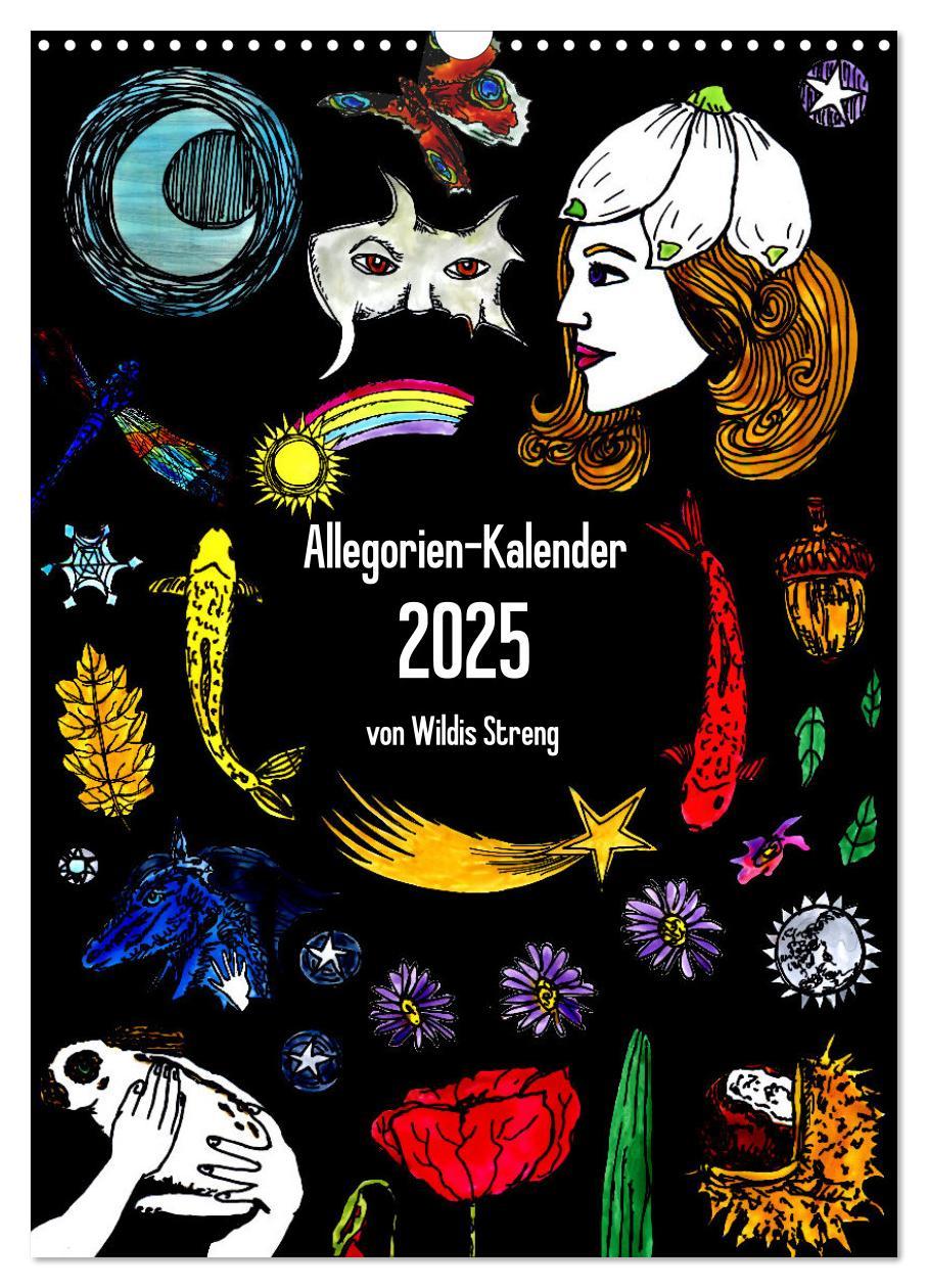 Allegorien-Kalender (Wandkalender 2025 DIN A3 hoch), CALVENDO Monatskalender