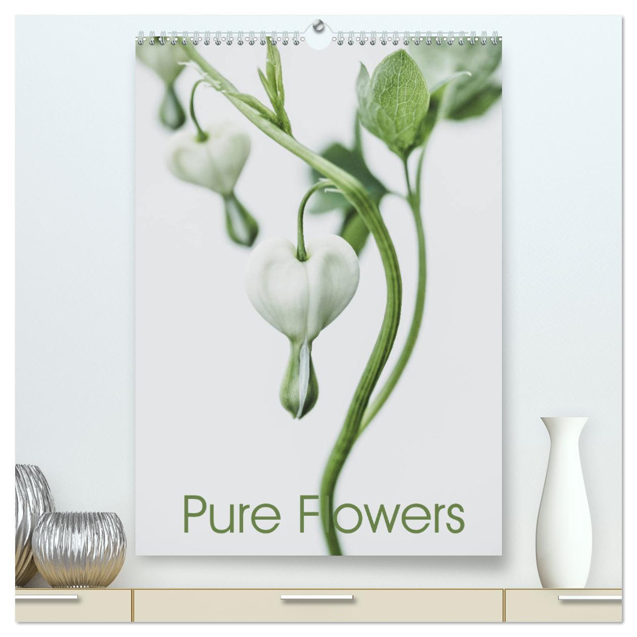 Pure Flowers (hochwertiger Premium Wandkalender 2025 DIN A2 hoch), Kunstdruck in Hochglanz