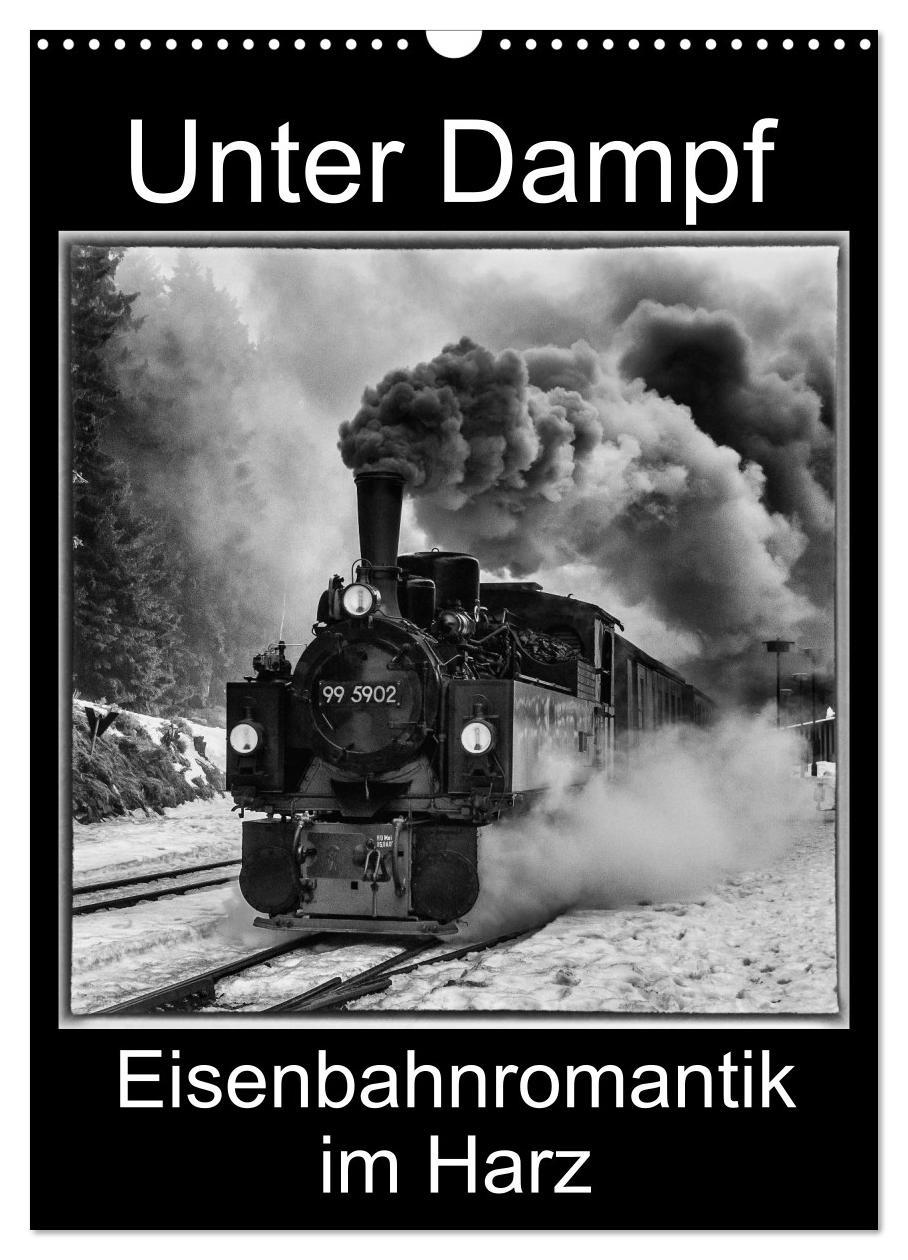 Unter Dampf. Eisenbahnromantik im Harz (Wandkalender 2025 DIN A3 hoch), CALVENDO Monatskalender