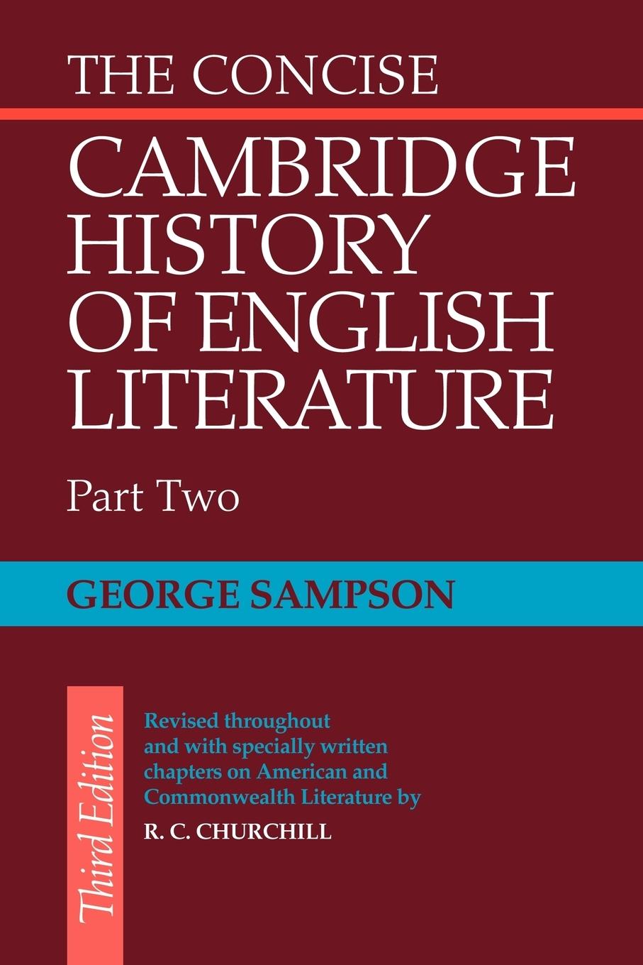 Concise Cambridge History of English             Literature