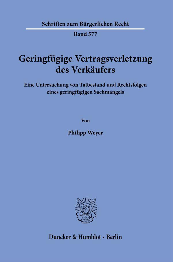 Geringfügige Vertragsverletzung des Verkäufers