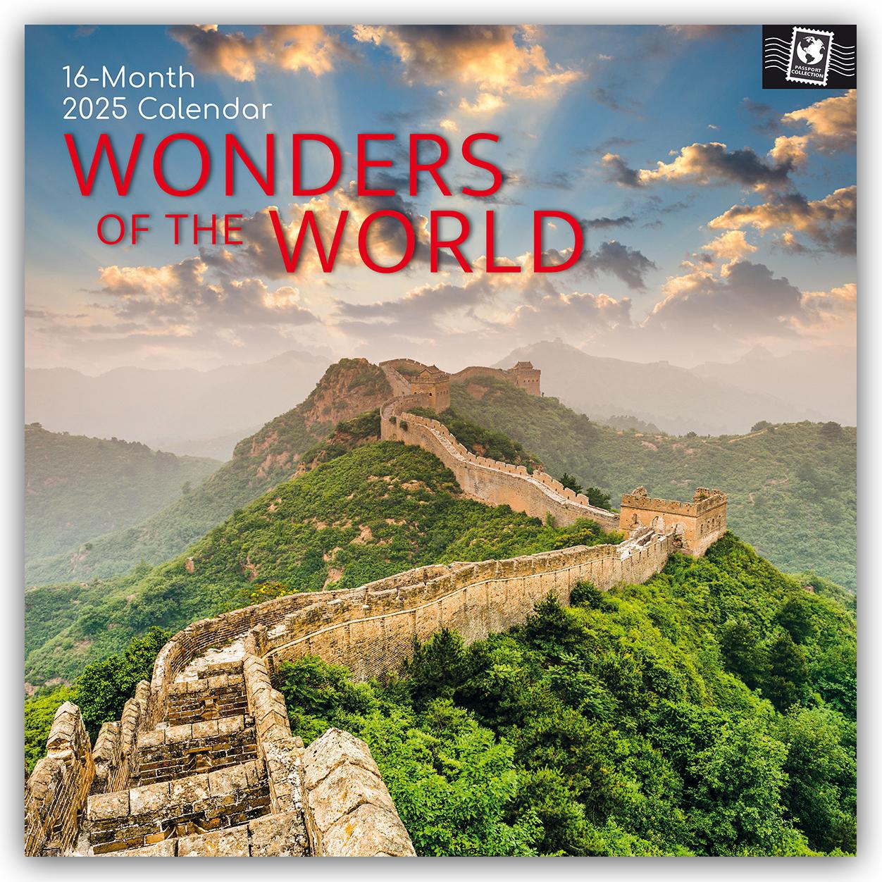 Wonders of the World - Wunder der Welt 2025 - 16-Monatskalender