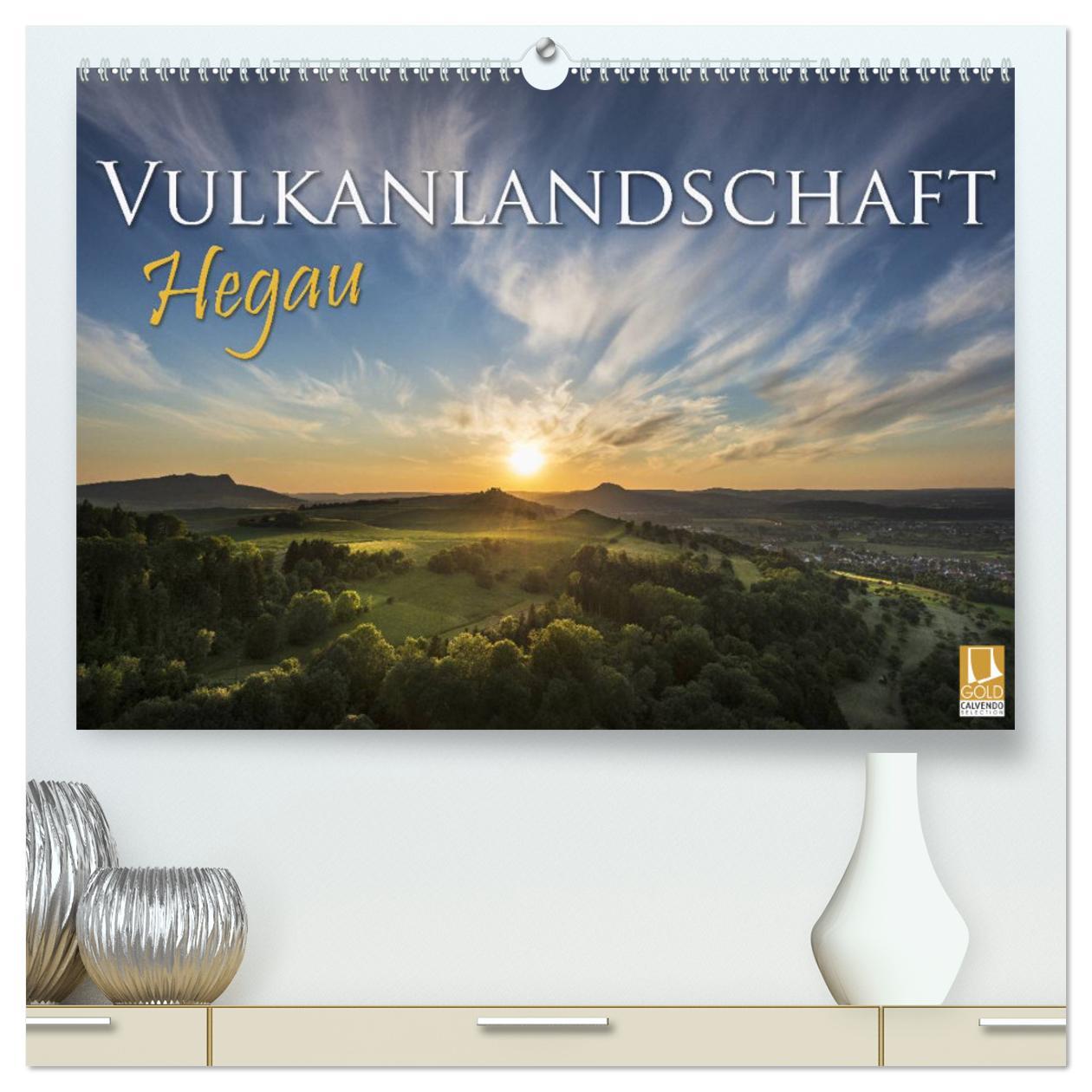 Vulkanlandschaft Hegau 2025 (hochwertiger Premium Wandkalender 2025 DIN A2 quer), Kunstdruck in Hochglanz